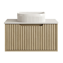 Colette 750mm Wall Hung Single Vanity with Stone Countertop